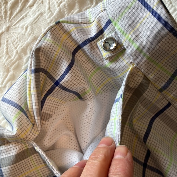 Gray white yellow blue green izod performx size 4 skort w/white shorts attached - Picture 11 of 15